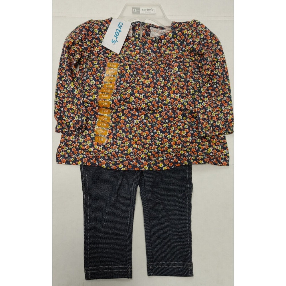 NWT Carters Floral Top & Legging 2 Piece Set Size 12M